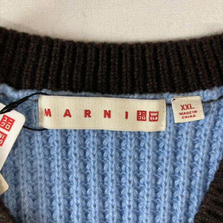楽天市場】MARNI × UNIQLO ニットベスト Vネック 無地 マルチカラー No 