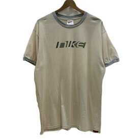 NIKE　リンガーTシャツ　半袖　カットソー　トップス　クルーネック　ロゴT　ブランドロゴ　プリント　オーバーサイズ　スポーツ　古着