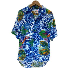 JAMS WORLD　アロハシャツ　90's vintage　半袖　シャツ　トップス　オープンカラー　総柄　胸ポケット　Surf Line Hawaii　レーヨン　ハワイアン　USA製　古着