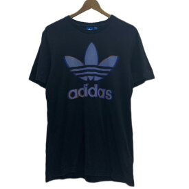 adidas　Tシャツ　半袖　カットソー　トップス　クルーネック　ロゴT　ブランドロゴ　トレフォイルロゴ　プリント　スポーツ　古着