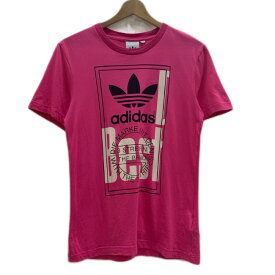 adidas　Tシャツ　半袖　カットソー　トップス　クルーネック　ロゴT　ブランドロゴ　トレフォイル　プリント　スポーツ　古着