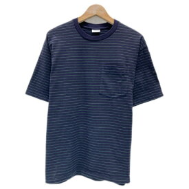 【中古】　ORCIVAL　Tシャツ　半袖　カットソー　トップス　クルーネック　ボーダー　胸ポケット　日本製　マリンテイスト　カジュアル　古着　/1580
