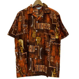 Mr.Kailua　アロハシャツ　半袖　シャツ　トップス　オープンカラー　胸ポケット　総柄　ギター　ハワイ製　古着