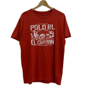 POLO by RALPH LAUREN　Tシャツ　半袖　カットソー　トップス　クルーネック　プリント　ブランドロゴ　古着