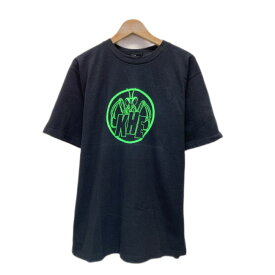 【中古】　NEIGHBOR HOOD　Tシャツ　半袖　カットソー　トップス　クルーネック　両面プリント　カマキリ　NHE　ジェットコースター　ネオンプリント　ストリート　古着