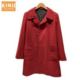 【中古】　A.P.C.　ステンカラーコート　ロングコート　アウター　無地　ロング丈　シングルボタン　フロントポケット　古着