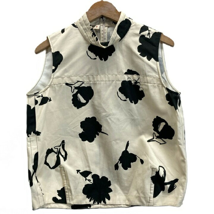 中古】新品同様 MARNI マルニ 花柄 ノースリーブ ブラウス シャツ  