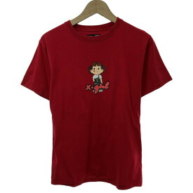 X-girl × Peko meets　Tシャツ　(c)2021 FUJIYA CO.LTD.　半袖　トップス　キャラクター　ペコちゃん　不二家　ロゴT　ブランドロゴ　プリント　ストリート　古着　/2401