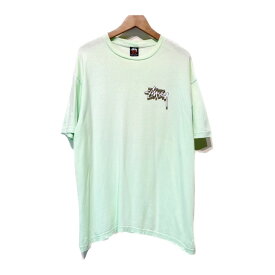 STUSSY　半袖Tシャツ　プリント　ロゴ　ドット柄　丸首　ストリート　古着