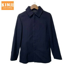 【中古】　A.P.C.　ジャケット　ステンカラーコート　アウター　ウール　無地　シングルボタン　フランス製　古着