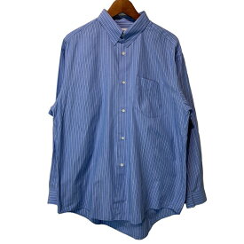 ISSEY MIYAKE　ストライプシャツ　長袖　トップス　レギュラーカラー　胸ポケット　タブカラー　日本製　ドメスティック　古着