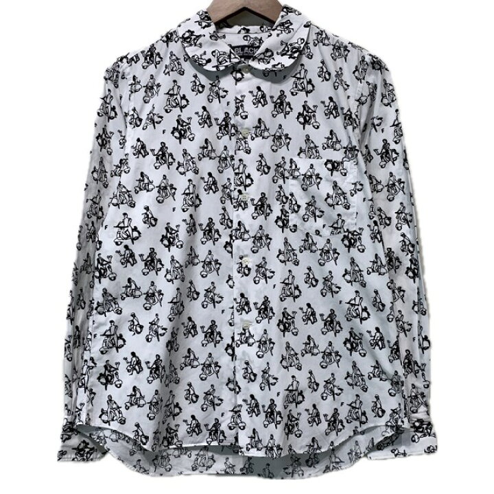 楽天市場】COMME des GARCONS BLACK 柄ブラウス 長袖 シャツ 丸襟 