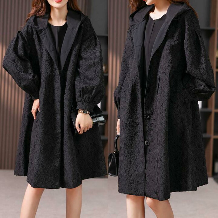 新品タグ付き】アンティークフラワージャガードコート （アニュアンス  