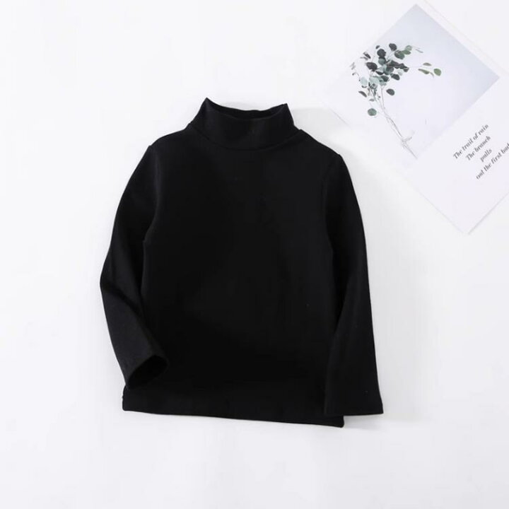 楽天市場】キッズ 無地 長袖 タートルネック Tシャツ ハイネック 