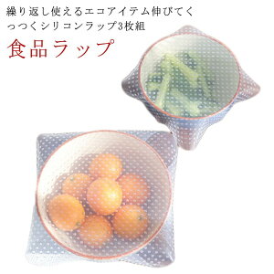 エコ シリコンラップ 食品ラップ シリコン 3種類/3枚セット電子レンジ/冷蔵庫OK エコラップ ラップ 保存 1枚セット くり返し 繰り返し シリコン製 シリコン蓋 繰り返し使える ラップ 節約 送
