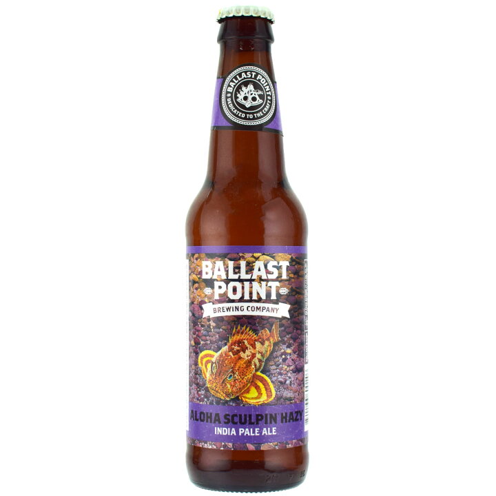 楽天市場 バラストポイント アロハ スカルピン ヘイジー Ipa 355ml瓶 1 クラフトビール アメリカビール Ballast Point Sculpin Ipa Bin オーリック