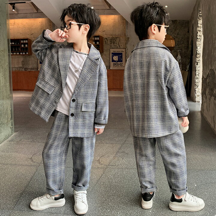 楽天市場】【2点セット】子供スーツ 韓国風 パンツスーツ フォーマル  
