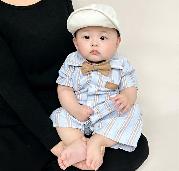 楽天市場】ベビー服 夏 フォーマル ベビーロンパース 半袖 男の子 