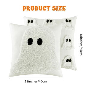 ���������y2���Z�b�g�z�N�b�V�����J�o�[ ���� �H�� �����N�b�V�����J�o�[ �n���E�B�� ghost 45X45cm �ӂ�ӂ� �_�炩�� �������J�o�[ �T���T�����G�� �ґ� �X�^�C�� ������� ���z�c�J�o�[ �\