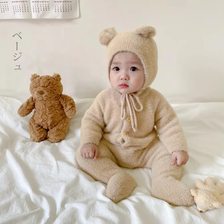 楽天市場】ロンパース くまちゃん 着ぐるみ カバーオール ベビー服 
