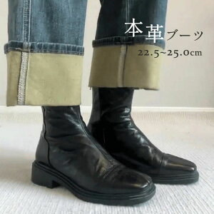 送料無料 ショートブーツ レディース 牛革 カジュアル 3.5cm 太ヒール 20代 30代 40代 チェルシーブーツ ミドルブーツ ルーズ くしゅくしゅブーツ 通勤 通学 美脚 革靴 滑り止め おしゃれ 本革