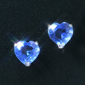 【3日以内出荷】カイヤナイト K14ホワイトゴールドピアス レディース・レゾリッサ 14K 14金 珍しいカイヤナイトの大粒ハートシェイプカット 青い宝石 カラーストーン ブルージュエル 一粒ピアス