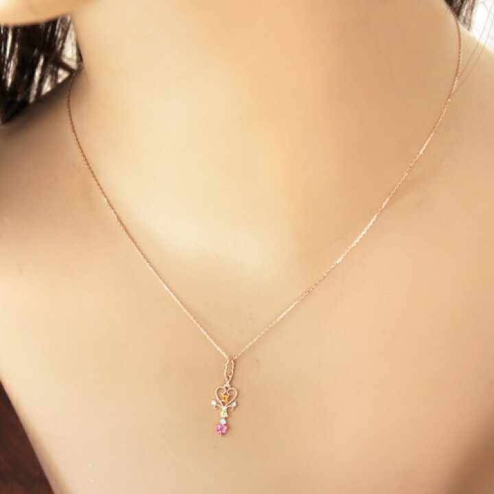 楽天市場】ネックレストップ ペンダントトップ チャーム K10 ピンク 