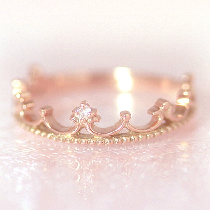 楽天市場 10金 ダイヤモンド ピンクゴールド ピンキーリング対応 指輪 プリンセシア 10k K10 王冠 クラウン ティアラ かわいい 姫 プリンセス レディース 誕生日プレゼント 女性 可愛い ファッションリング 小指の指輪 ジュエリ 天然石 Cafe Fragrant Olive