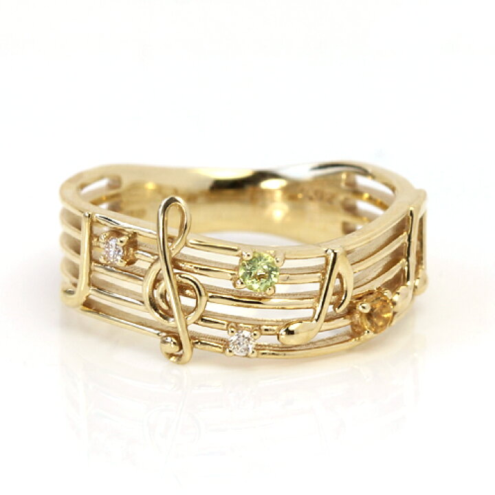 楽天市場 音符カラーストーン モチーフ リング 指輪 レディース ダイヤモンド 10k ゴールド シンフォニー K10 10金 吹奏楽部 ブラスバンド 音楽会 演奏会 おんぷ Music ファッションリング 可愛い ゆびわ ジュエリー ブランド 宝石 おしゃれ 天然石 Cafe Fragrant Olive