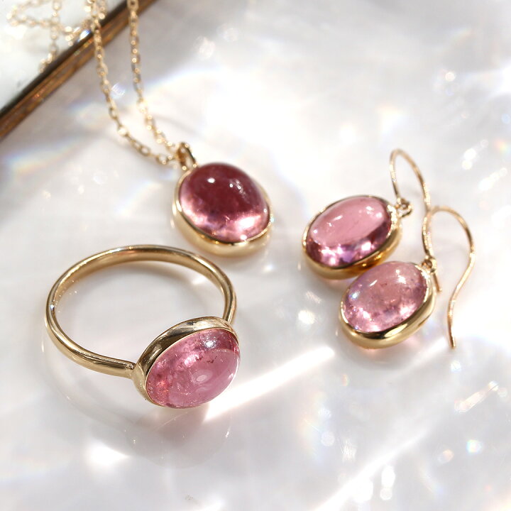 楽天市場】【数量限定】桜色 ピンクトルマリン K10 イエローゴールド  