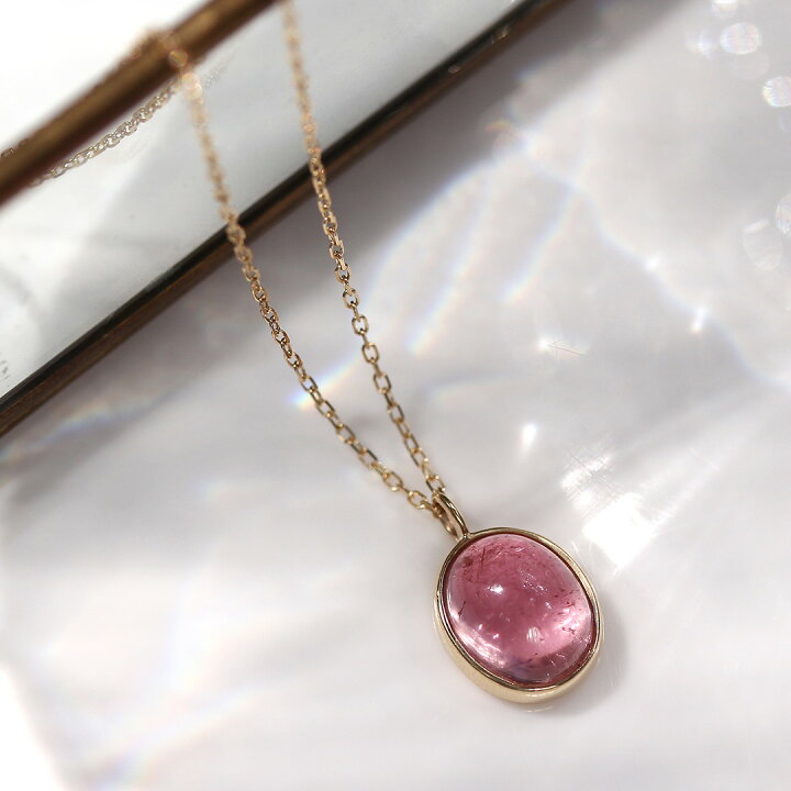 楽天市場】【数量限定】桜色 ピンクトルマリン ネックレス 10K 