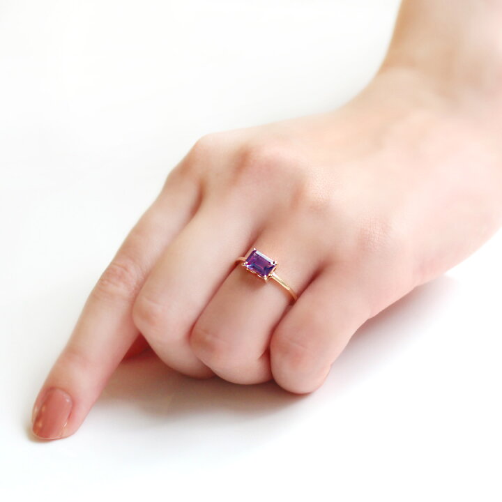 楽天市場】【6/3価格改定】0.9ct相当 ライトアメジスト K10イエロー  