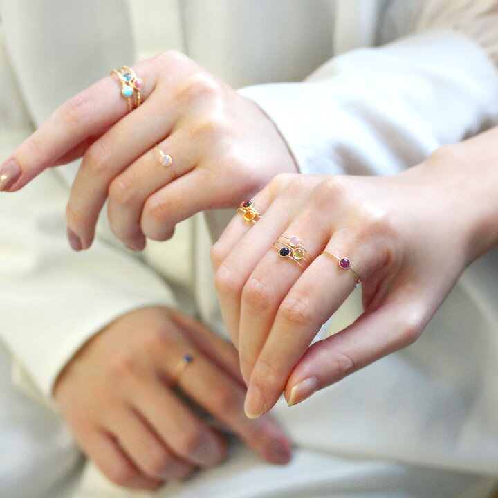 楽天市場】【3日以内出荷】選べる天然石 K10ゴールド リング・スィン  