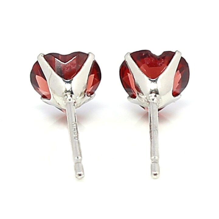 K14 タンジェリンガーネット& ダイヤモンドホワイトゴールドピアス 