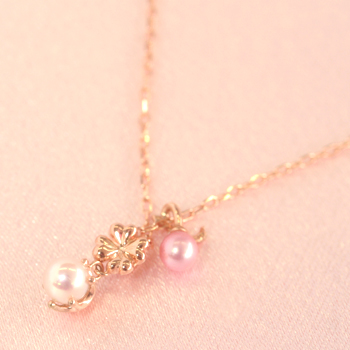 楽天市場】【あす楽対応】淡水真珠 10k ピンクゴールドネックレス 