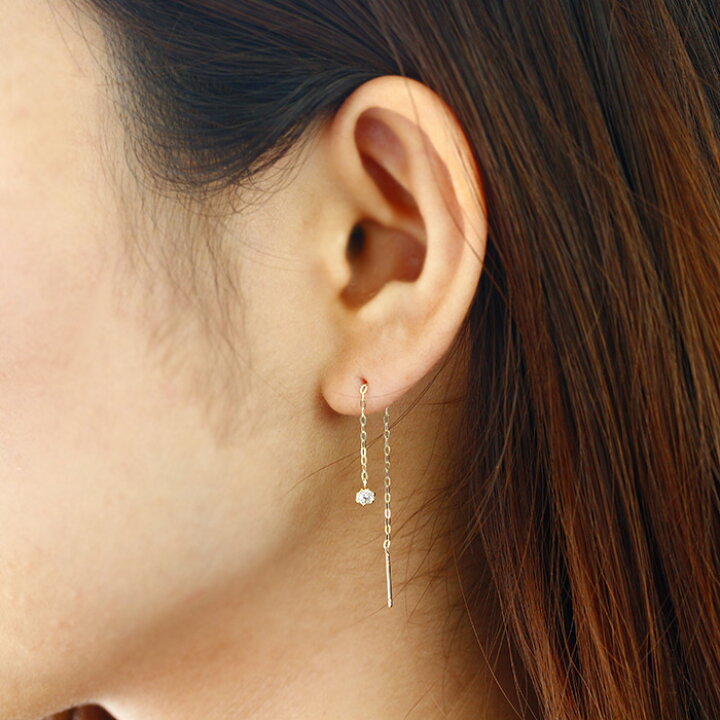 楽天市場】【最短当日出荷】【18金 50mmチェーン】0.1ct 一粒 