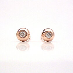 【あす楽対応】セカンドピアス18K18金軸太ダイヤモンドレディース・ソスタンツァピンクゴールドイエローゴールドホワイトゴールドスタッドピアスシンプル普段づかいK18天然石ピアスポストが太いピアスポストが長いピアスホール安定【楽ギフ_包装】
