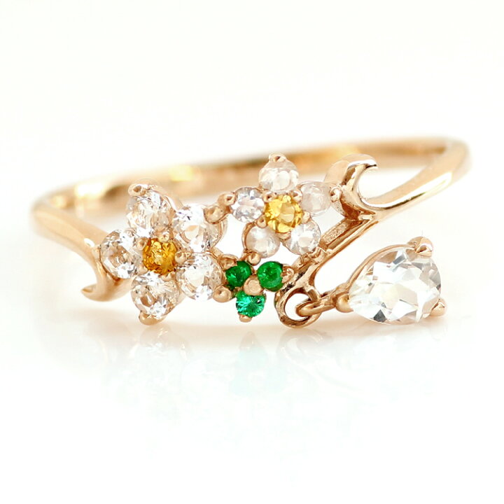 楽天市場】【白椿】ゴールド リング・カメリアン 18K 10K 18金 10金 椿  