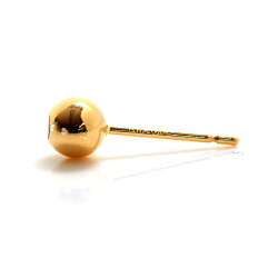 セカンドピアス軸太0.8mm長さ12mm18Kレディース0.04ctダイヤモンドゴールド・モアソスタンツァ18金地金シンプルポストが太いポストが長いピアスホール安定誕生日プレゼント女性可愛いピアス福耳おすすめ人気