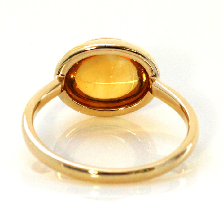 楽天市場】【3/21価格改定】シトリン 大粒リング「ハウ」10K 18K 10金 