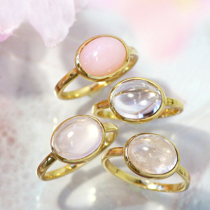 中古】K18 大粒ローズクオーツ ヴィンテージリング - メルカリ｜リング  