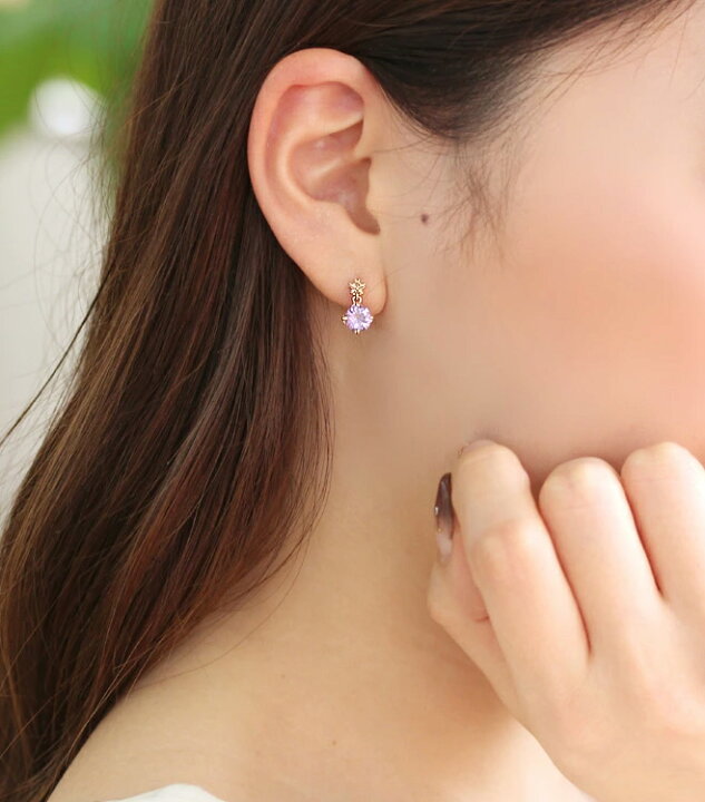 楽天市場】さくらインカット ピアス【3日以内出荷】10K 18K ピンク 