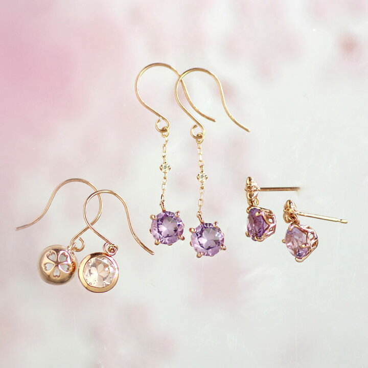楽天市場】さくらインカット ピアス【3日以内出荷】10K 18K ピンク 