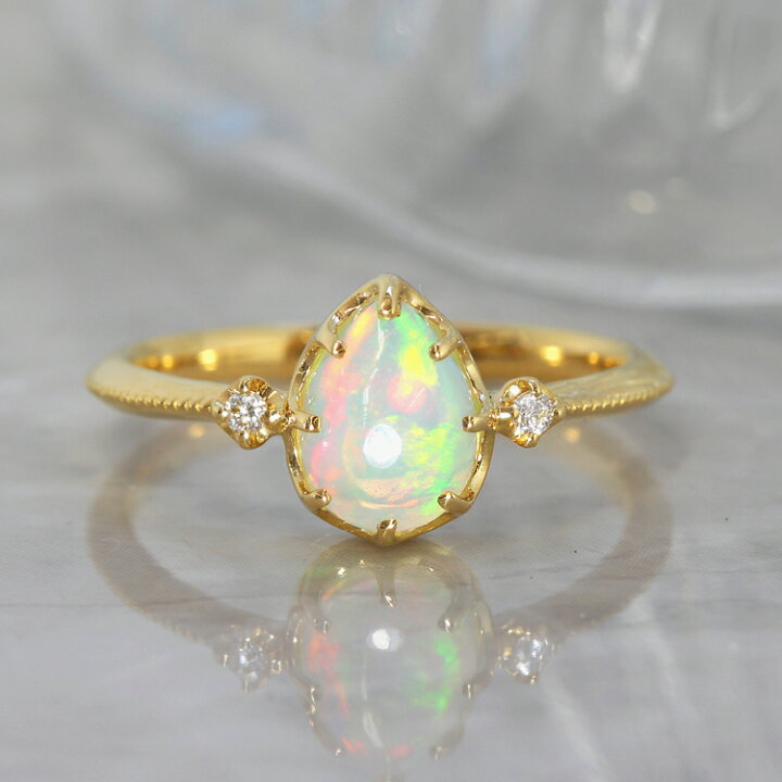 楽天市場】エチオピア産オパール K18 ゴールド リング・パルシュア 18  