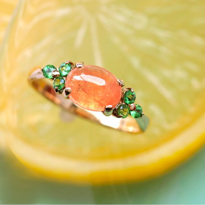 楽天市場】【数量限定】マンダリンガーネット リング 18K イエロー 