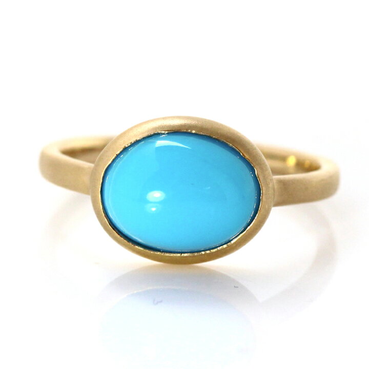 楽天市場】ターコイズ カボションカット 大粒リング「ハウ」10K 10金  