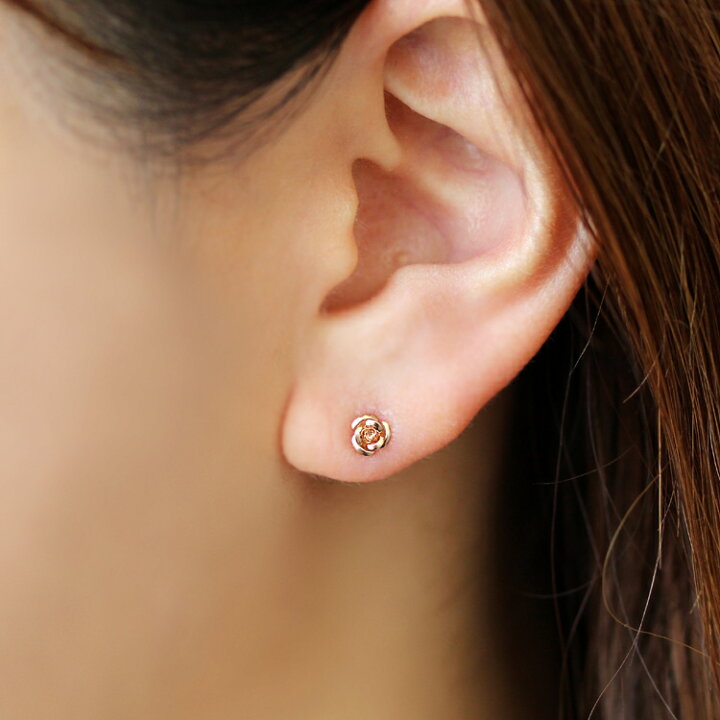 楽天市場】【3日以内出荷】 軸太0.8mm 長さ12mm バラ モチーフ K18 
