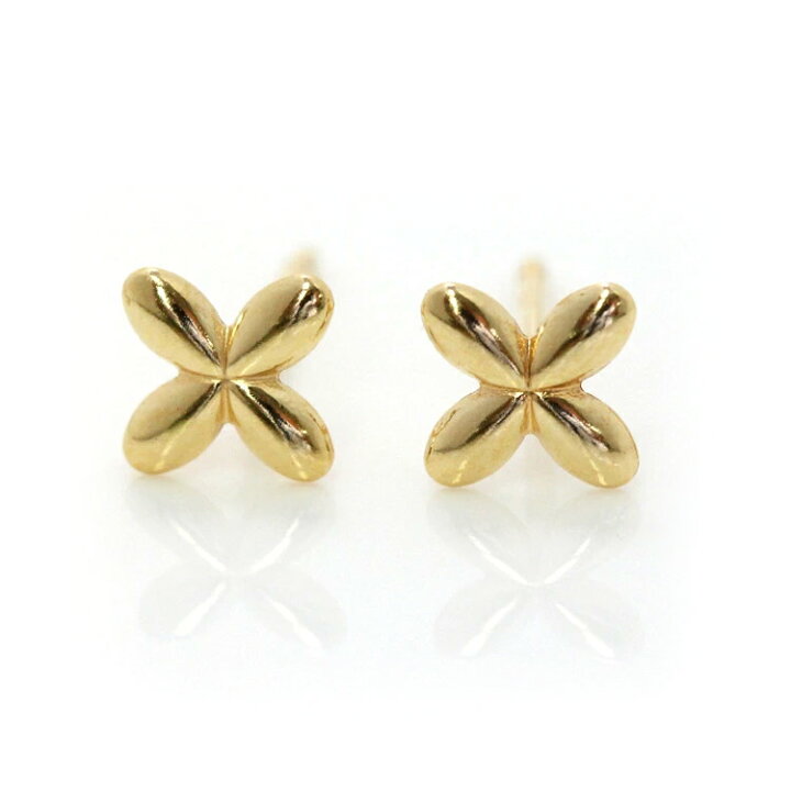 楽天市場】【3日以内出荷】K10 ゴールド スタッドピアス・ 金木犀 日本  