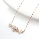 【セール30%OFF】【3日以内出荷】 淡水パール ホワイトトパーズ K10ピンクゴールド ネックレス・ローラディパルッサ 10K 10金
