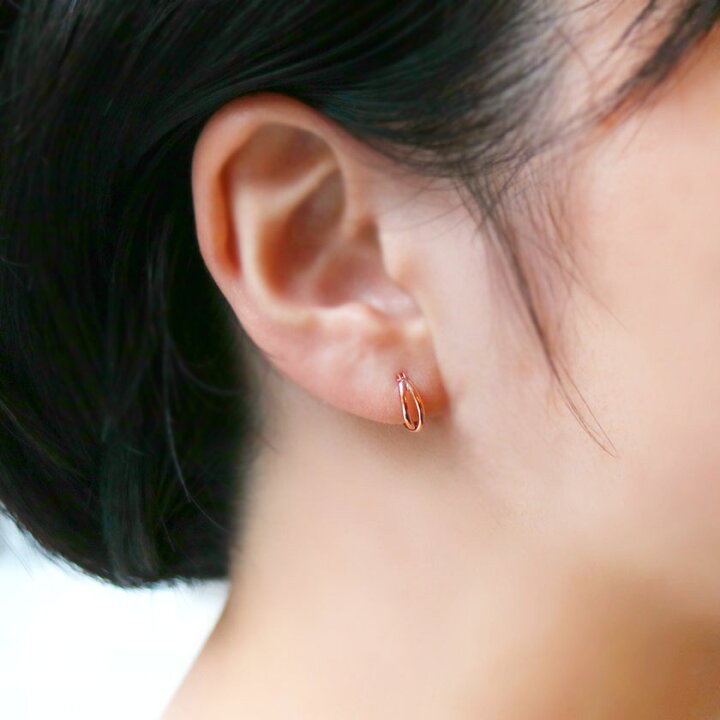 楽天市場】【3日以内出荷】フープピアス 10K ピンクゴールド ピアス 